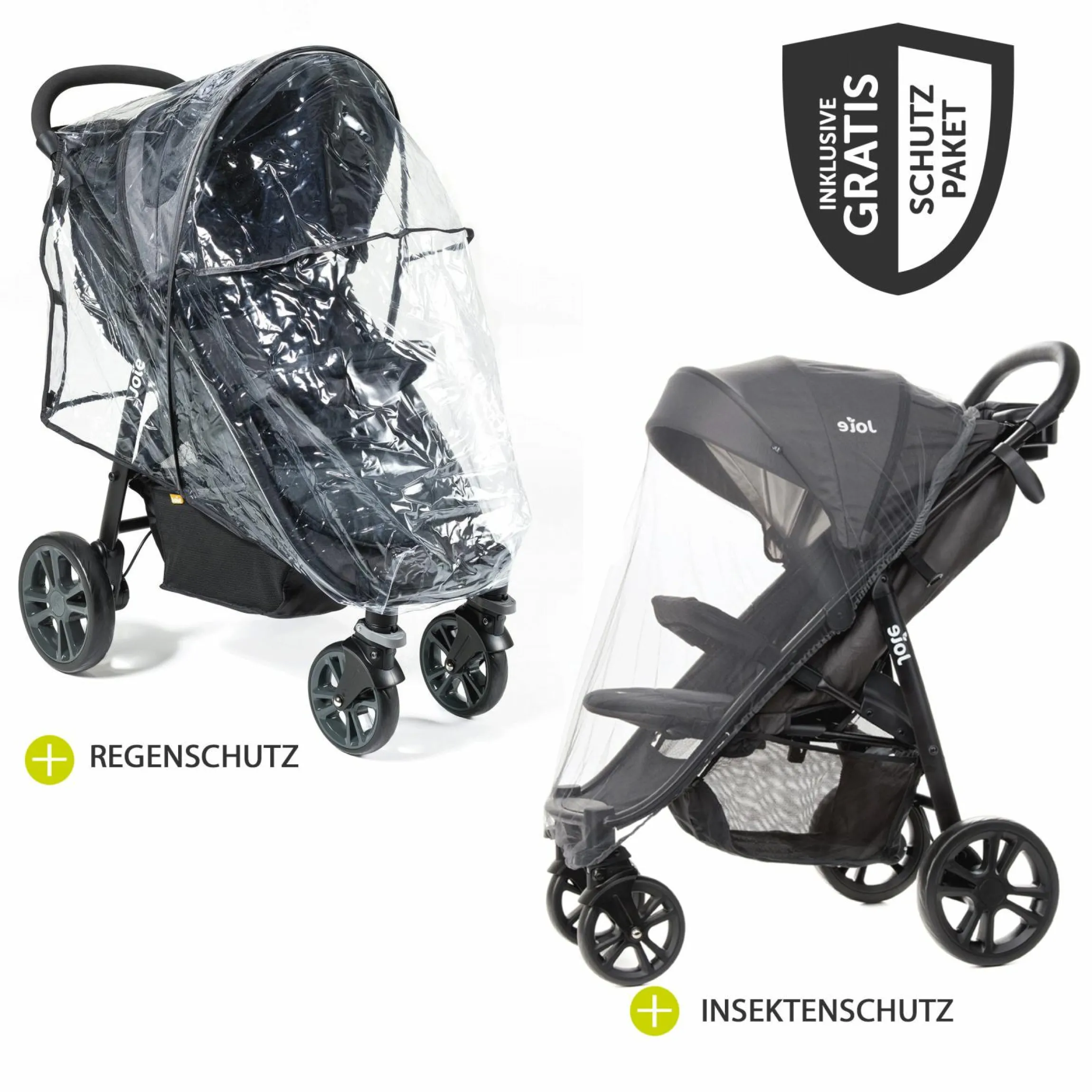 2in1 Kombi-Kinderwagen-Set Litetrax bis 22 kg belastbar mit Schieber-Ablagefach, Babywanne Ramble, Adapter & Zubehör Paket - Pebble - Kollektion 2025