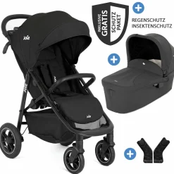 2in1 Kombi-Kinderwagen-Set Litetrax Pro Air bis 22 kg belastbar mit Luftreifen, Schieber-Ablagefach, Babywanne Ramble, Adapter & Zubehör Paket - Shale - Kollektion 2025