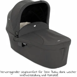 2in1 Kombi-Kinderwagen-Set Litetrax Pro Air bis 22 kg belastbar mit Luftreifen, Schieber-Ablagefach, Babywanne Ramble, Adapter & Zubehör Paket - Shale - Kollektion 2025