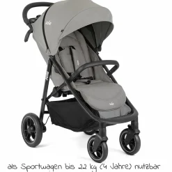 2in1 Kombi-Kinderwagen-Set Litetrax Pro bis 22 kg belastbar mit Schieber-Ablagefach, Babywanne Ramble, Adapter & Zubehör Paket - Pebble - Kollektion 2025