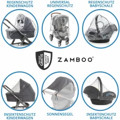 3in1 Kombi-Kinderwagen-Set Mono 2 mit Luftreifen inkl. Kombi-Einheit (Babywanne+Sitz) mit Liegeposition, Babyschale Pebble Pro & XXL Zubehörpaket - Premium Grau
