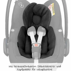 4in1 Kombi-Kinderwagen-Set Mytrax Pro bis 22 kg belastbar mit Babywanne Ramble, Babyschale Pebble Pro, Isofix-Basis, Activity-Trapez, Schmusetuch, Greifling, Adapter & Zubehörpaket - Cycle Collection - Shell Gray - Kollektion 2025