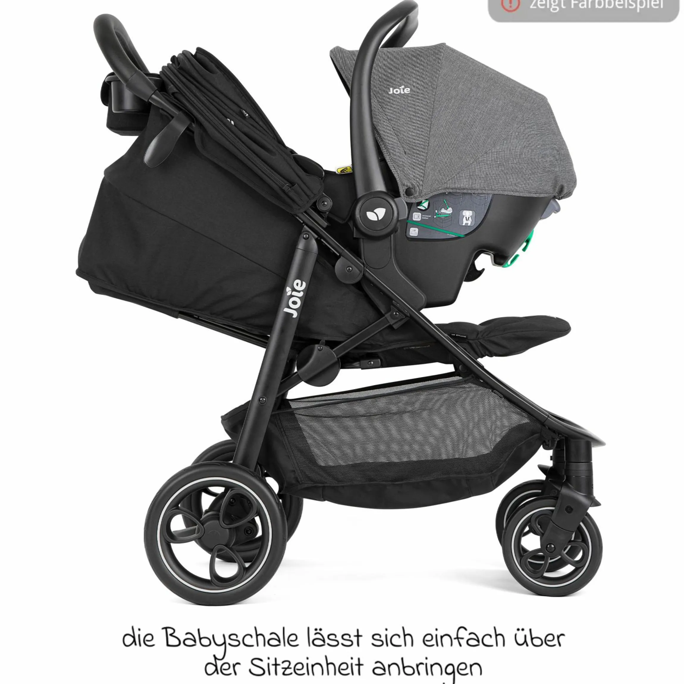 4in1 Kombi-Kinderwagen-Set Mytrax Pro bis 22 kg belastbar mit Babywanne Ramble, Babyschale Pebble Pro, Isofix-Basis, Activity-Trapez, Schmusetuch, Greifling, Adapter & Zubehörpaket - Thunder - Kollektion 2025