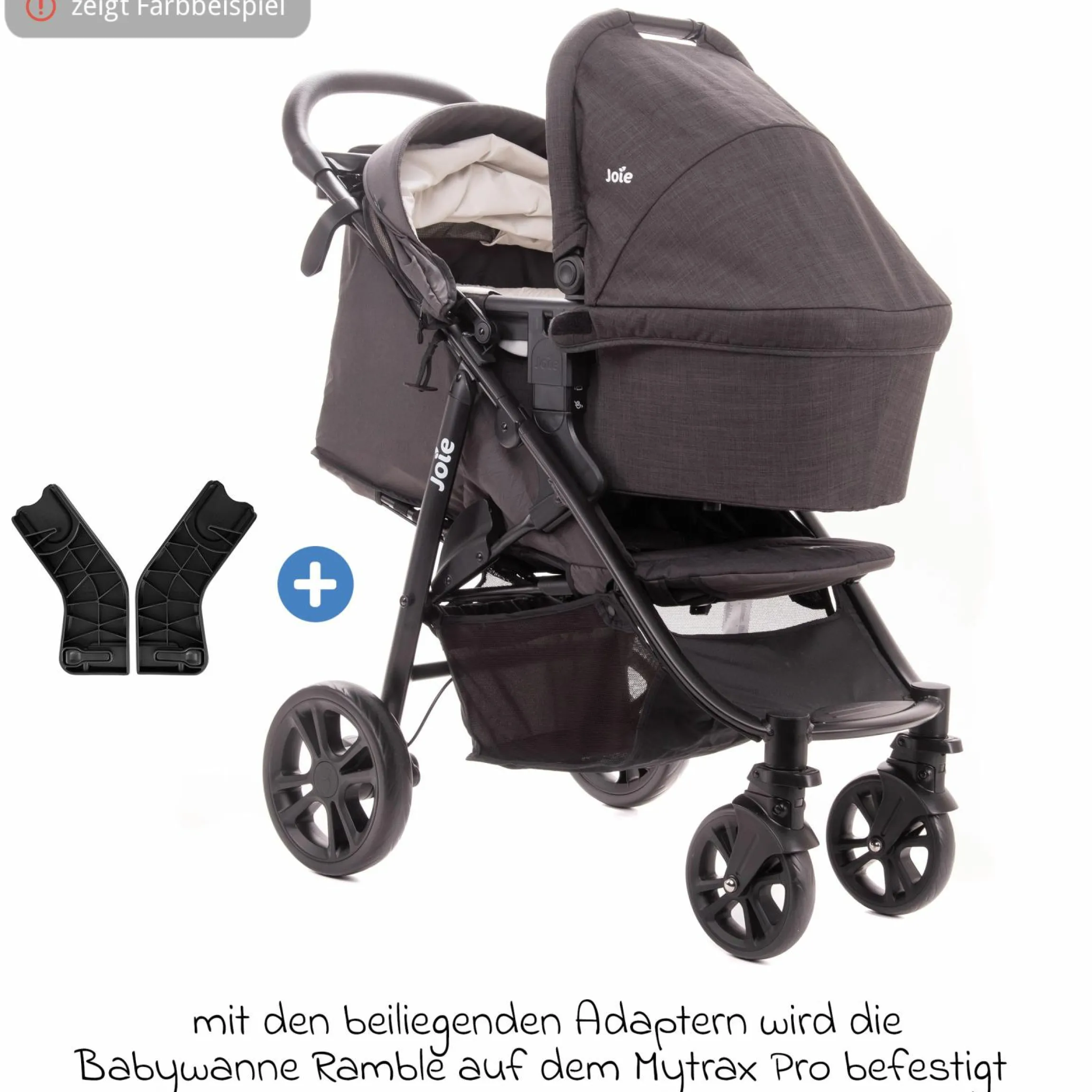 4in1 Kombi-Kinderwagen-Set Mytrax Pro bis 22 kg belastbar mit Kinderwagenkette, Ring-Greifling, Schmusetuch - Teleskopschieber, Getränkehalter, Babyschale i-Snug 2, Babywanne Ramble, Adapter, Isofix-Basis & Zubehörpaket - Blueberry - Kollektion 2025
