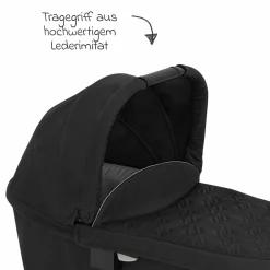 3in1 Kombi-Kinderwagen-Set Near2Me DLX bis 22 kg belastbar mit Babywanne, Babyschale SnugLite & Regenschutz - Midnight - Kollektion 2025
