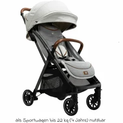 2in1 Kombi-Kinderwagen-Set Parcel bis 22 kg belastbar mit Liegefunktion, Babywanne Ramble XL, Adapter, Regenschutz, Insektenschutz & Transporttasche - Signature - Oyster