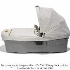 2in1 Kombi-Kinderwagen-Set Parcel bis 22 kg belastbar mit Liegefunktion, Babywanne Ramble XL, Adapter, Regenschutz, Insektenschutz & Transporttasche - Signature - Oyster