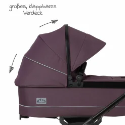 2in1 Kombi-Kinderwagen-Set Rock IT GTR Outdoor bis 22 kg belastbar mit Knickschieber, Handbremse, Sportsitz, Falttasche Premium & Regenschutz - Amethyst - Kollektion 2024
