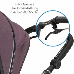 2in1 Kombi-Kinderwagen-Set Rock IT GTR Outdoor bis 22 kg belastbar mit Knickschieber, Handbremse, Sportsitz, Falttasche Premium & Regenschutz - Amethyst - Kollektion 2024