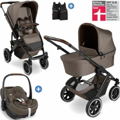 3in1 Kombi-Kinderwagen-Set Salsa 5 Air All in One Set inkl. Maxi Cosi Pebble Pro2, Babywanne, Sportsitz, Adapter - Pure - Nature - Kollektion 2025