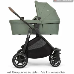 2in1 Kombi-Kinderwagen-Set Versatrax bis 22 kg belastbar mit Babywanne Ramble XL, Schnullerkette, Adapter & Zubehörpaket - Pebble