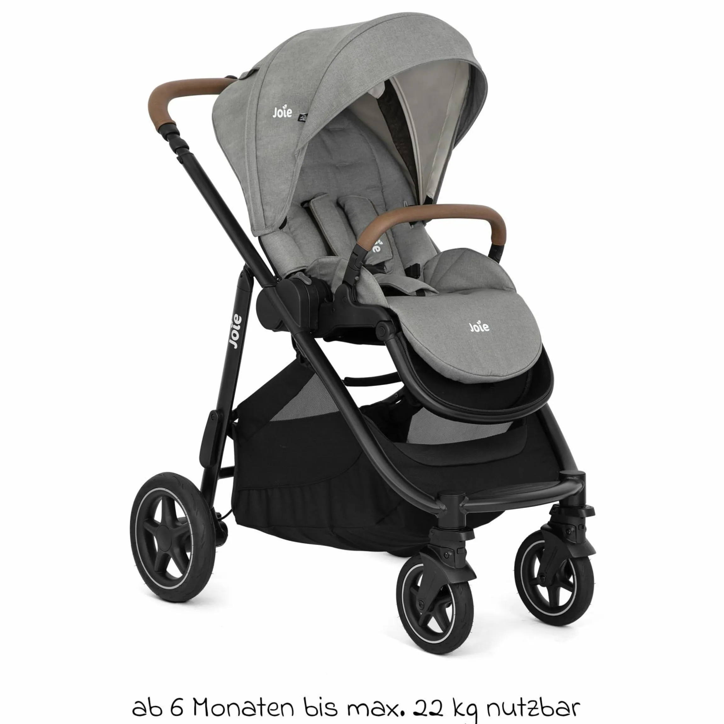 2in1 Kombi-Kinderwagen-Set Versatrax bis 22 kg belastbar mit Babywanne Ramble XL, Schnullerkette, Adapter & Zubehörpaket - Pebble