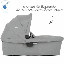 2in1 Kombi-Kinderwagen-Set Versatrax bis 22 kg belastbar mit Babywanne Ramble XL, Schnullerkette, Adapter & Zubehörpaket - Pebble