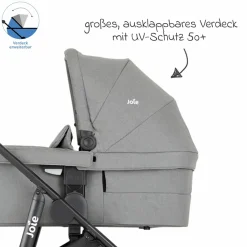 2in1 Kombi-Kinderwagen-Set Versatrax bis 22 kg belastbar mit Babywanne Ramble XL, Schnullerkette, Adapter & Zubehörpaket - Pebble