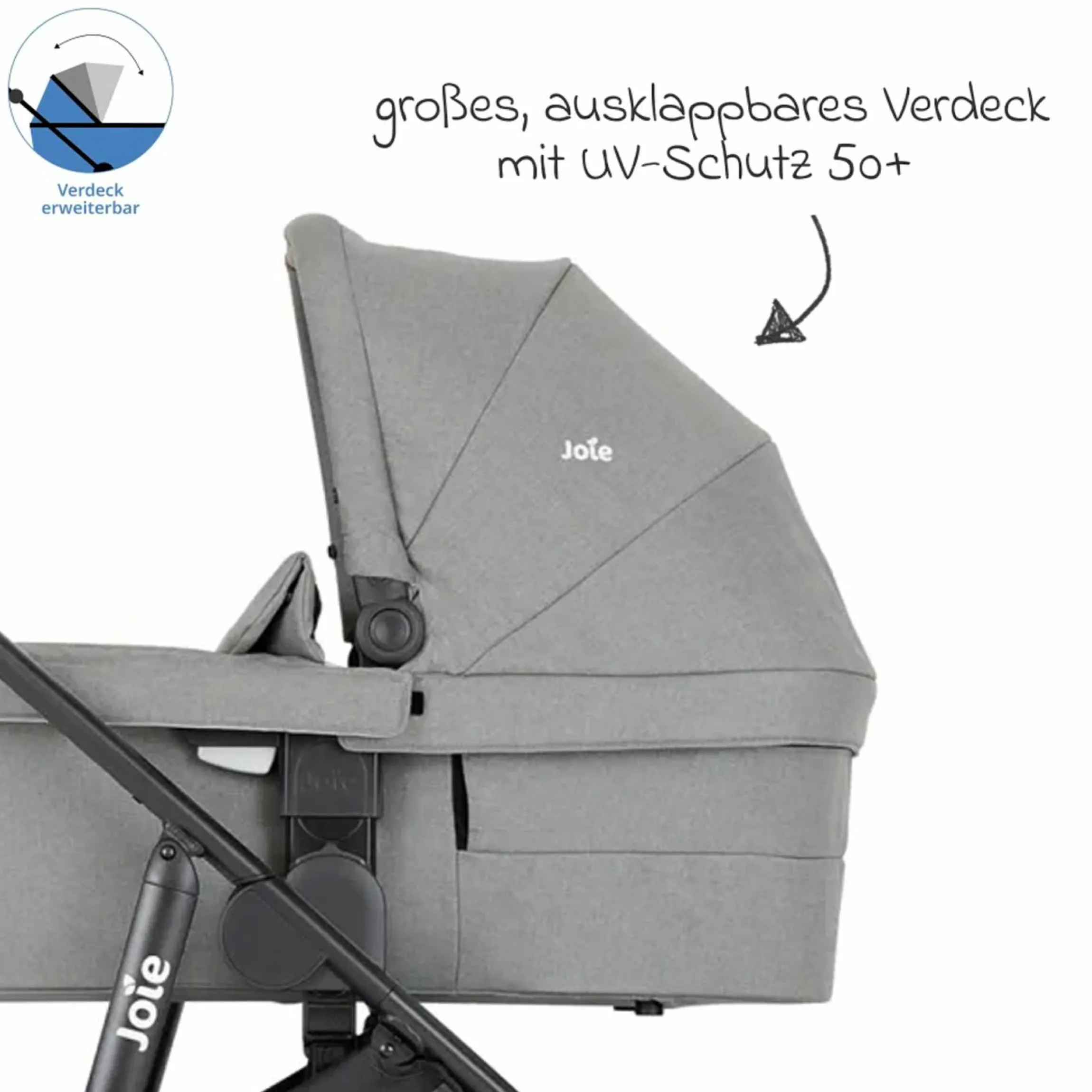 2in1 Kombi-Kinderwagen-Set Versatrax bis 22 kg belastbar mit Babywanne Ramble XL, Schnullerkette, Adapter & Zubehörpaket - Pebble