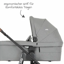 2in1 Kombi-Kinderwagen-Set Versatrax bis 22 kg belastbar mit Babywanne Ramble XL, Schnullerkette, Adapter & Zubehörpaket - Pebble