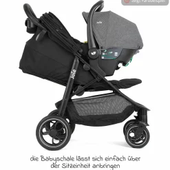 4in1 Kombi-Kinderwagen-Set Versatrax bis 22 kg belastbar mit Babywanne Ramble XL, Babyschale Pebble Pro, Isofix-Basis, Activity-Trapez, Schmusetuch, Greifling, Adapter & Zubehörpaket - Pebble