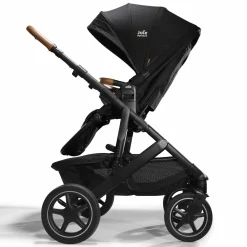 2in1 Kombi-Kinderwagen-Set Vinca bis 22 kg belastbar mit Kinderwagenkette & Ring-Greifling - Teleskopschieber, Sitzeinheit, Babywanne Ramble XL, Adapter & Zubehörpaket - Signature - Eclipse
