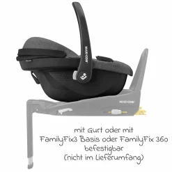 3in1 Kombi-Kinderwagen-Set Zelia S Trio bis 22 kg inkl. Babyschale CabrioFix S i-Size , Adapter, Wickeltasche & Regenschutz - Dark Grey - Kollektion 2025