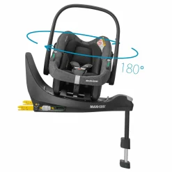 3in1 Kombi-Kinderwagen-Set Zelia S Trio bis 22 kg inkl. Babyschale CabrioFix S i-Size , Adapter, Wickeltasche & Regenschutz - Dark Grey - Kollektion 2025