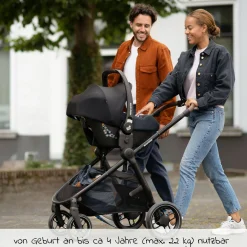 3-in-1 Kombi-Kinderwagen-Set Zelia³ inkl. Babyschale CabrioFix i-Size & Adapter, 22 kg - Essential Graphite - Kollektion 2024