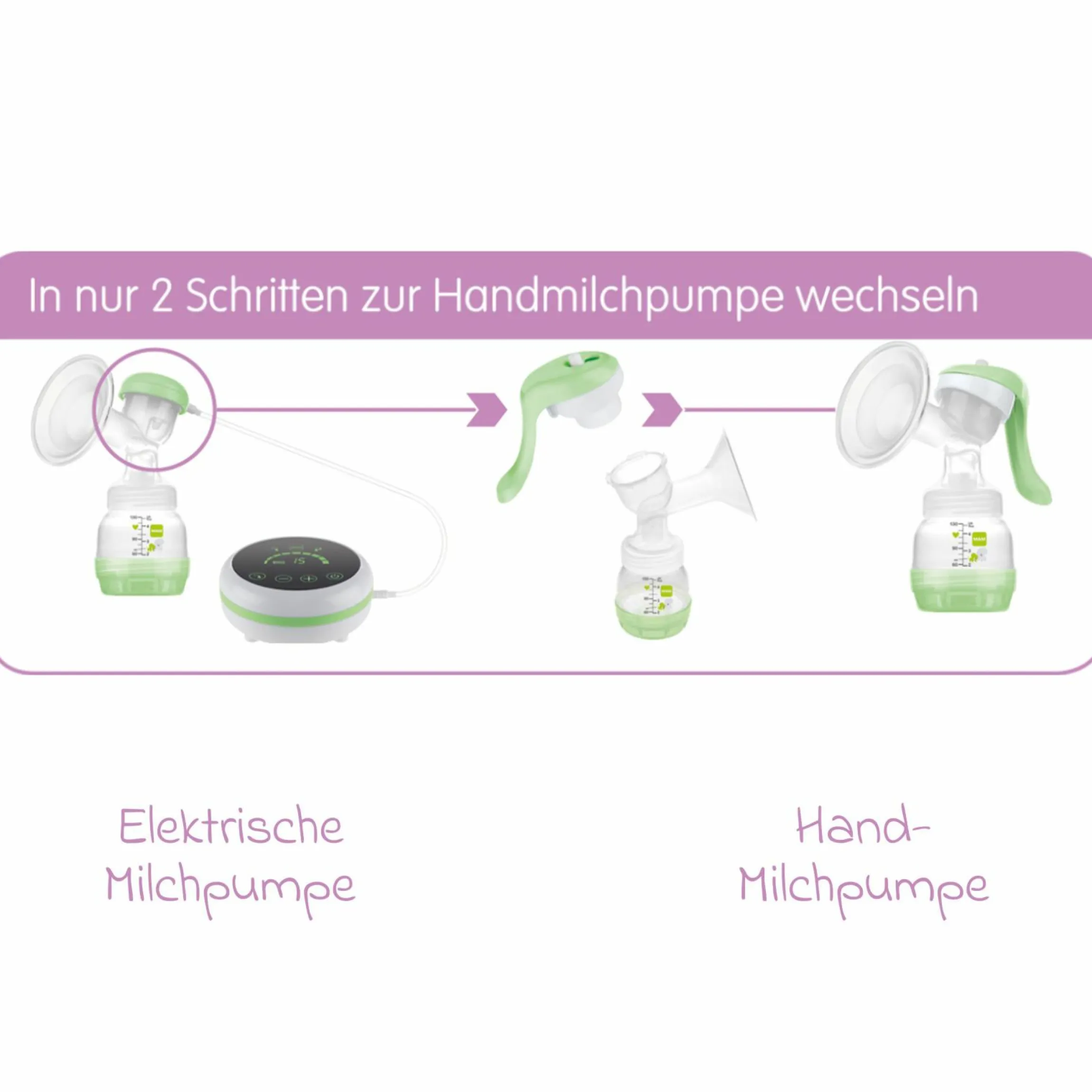 2in1 Milchpumpe elektrische oder manuelle Verwendung