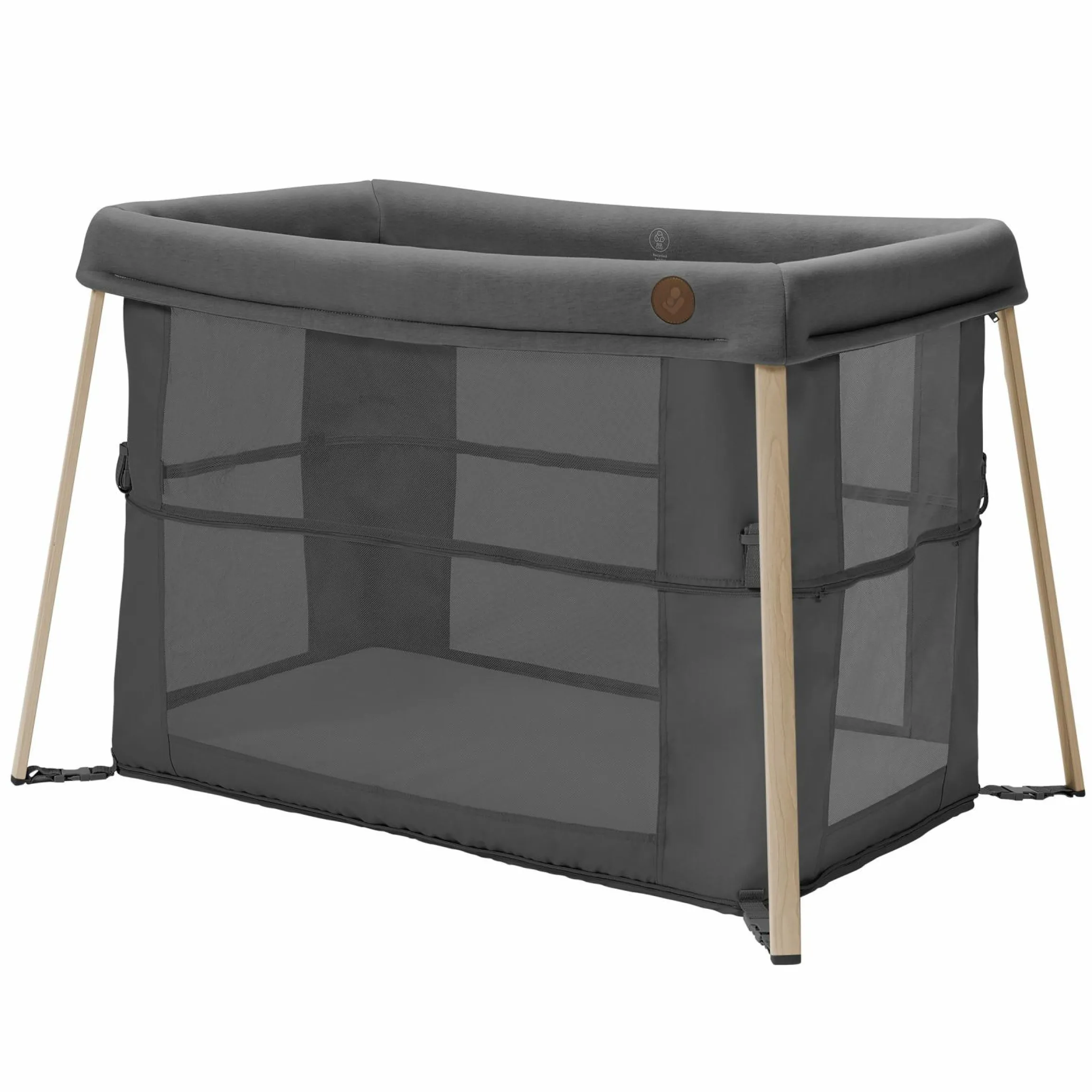 2-in-1 Reisebett Iris für Neugeborene & Kleinkinder inkl. Matratze & Reistasche nur 5,96 kg leicht - Beyound - Graphite Eco - Kollektion 2025