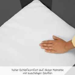 2-in-1 Reisebett Iris für Neugeborene & Kleinkinder inkl. Matratze & Reistasche nur 5,96 kg leicht - Beyound - Graphite Eco - Kollektion 2025