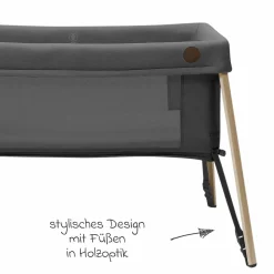 2-in-1 Reisebett Iris für Neugeborene & Kleinkinder inkl. Matratze & Reistasche nur 5,96 kg leicht - Beyound - Graphite Eco - Kollektion 2025