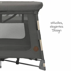 3-in-1 Reisebett Swift Reisebett, Beistellbett, Laufstall mit Matratze & Tragetasche nur 6,70 kg leicht - Beyound - Graphite Eco - Kollektion 2025