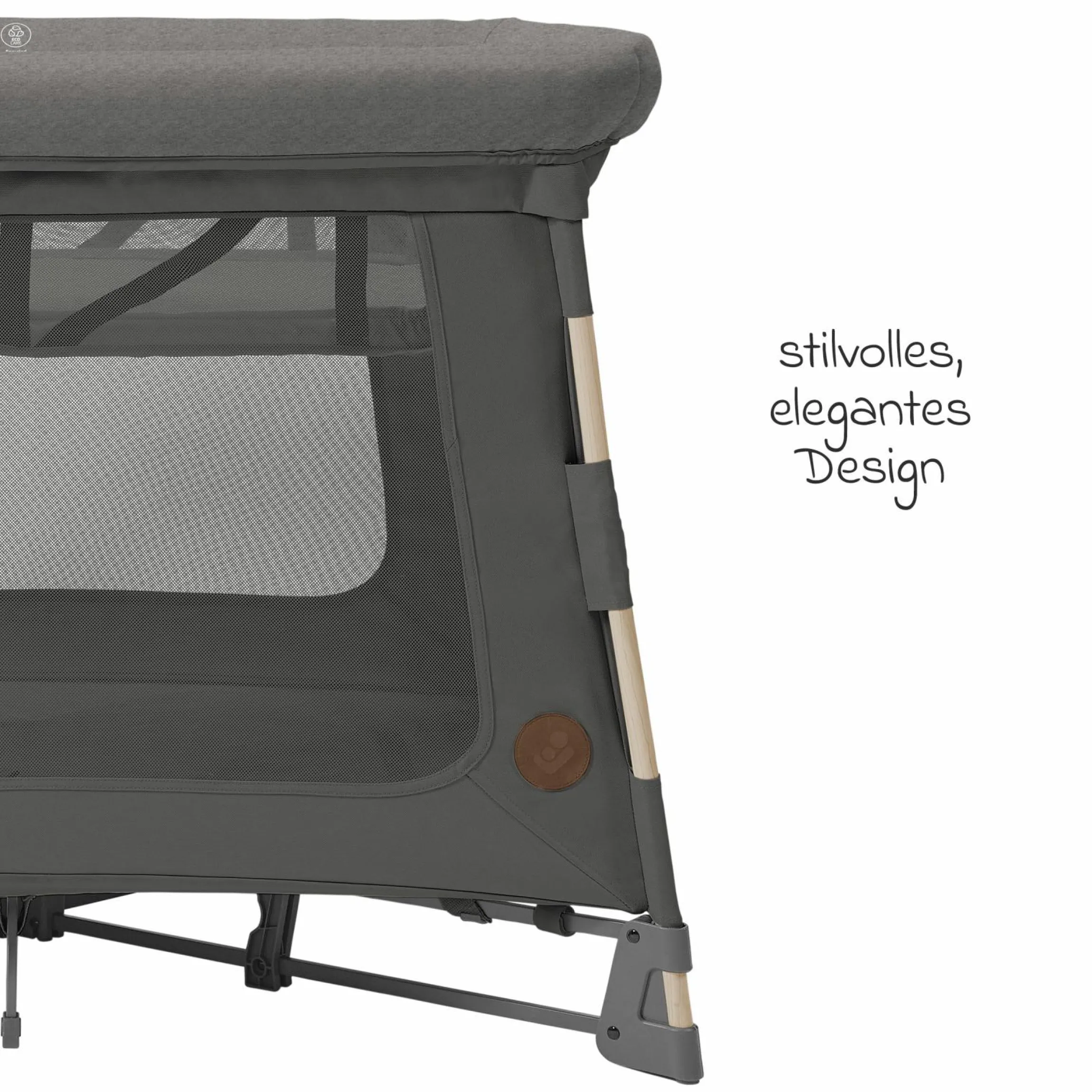 3-in-1 Reisebett Swift Reisebett, Beistellbett, Laufstall mit Matratze & Tragetasche nur 6,70 kg leicht - Beyound - Graphite Eco - Kollektion 2025