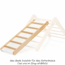 2in1 Rutschbrett und Leiter aus Buchenholz für Kletterdreieck - Natur