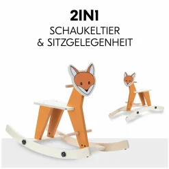 2in1 Schaukeltier Rock N Swing (umbaubar zum Sitz, FSC zertifiziertes Holz) - Fox