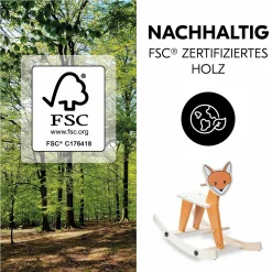 2in1 Schaukeltier Rock N Swing (umbaubar zum Sitz, FSC zertifiziertes Holz) - Fox
