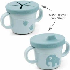 2in1 Schnabeltasse & Snackbecher Foodie - Elphee - Blau
