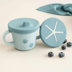 2in1 Schnabeltasse & Snackbecher Foodie - Elphee - Blau