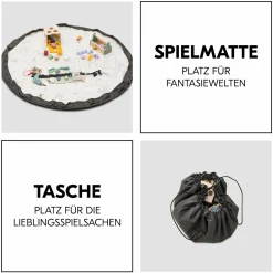 2in1 Spielmatte und Aufräumtasche Play N Tidy - Dark Grey