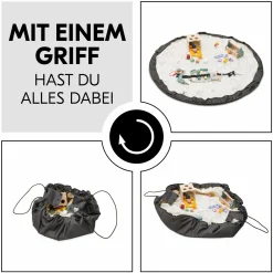 2in1 Spielmatte und Aufräumtasche Play N Tidy - Dark Grey