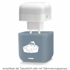 2in1 Steckdosen-Nachtlicht SleepLight mit energiesparende LED-Technologie - Blaugrau