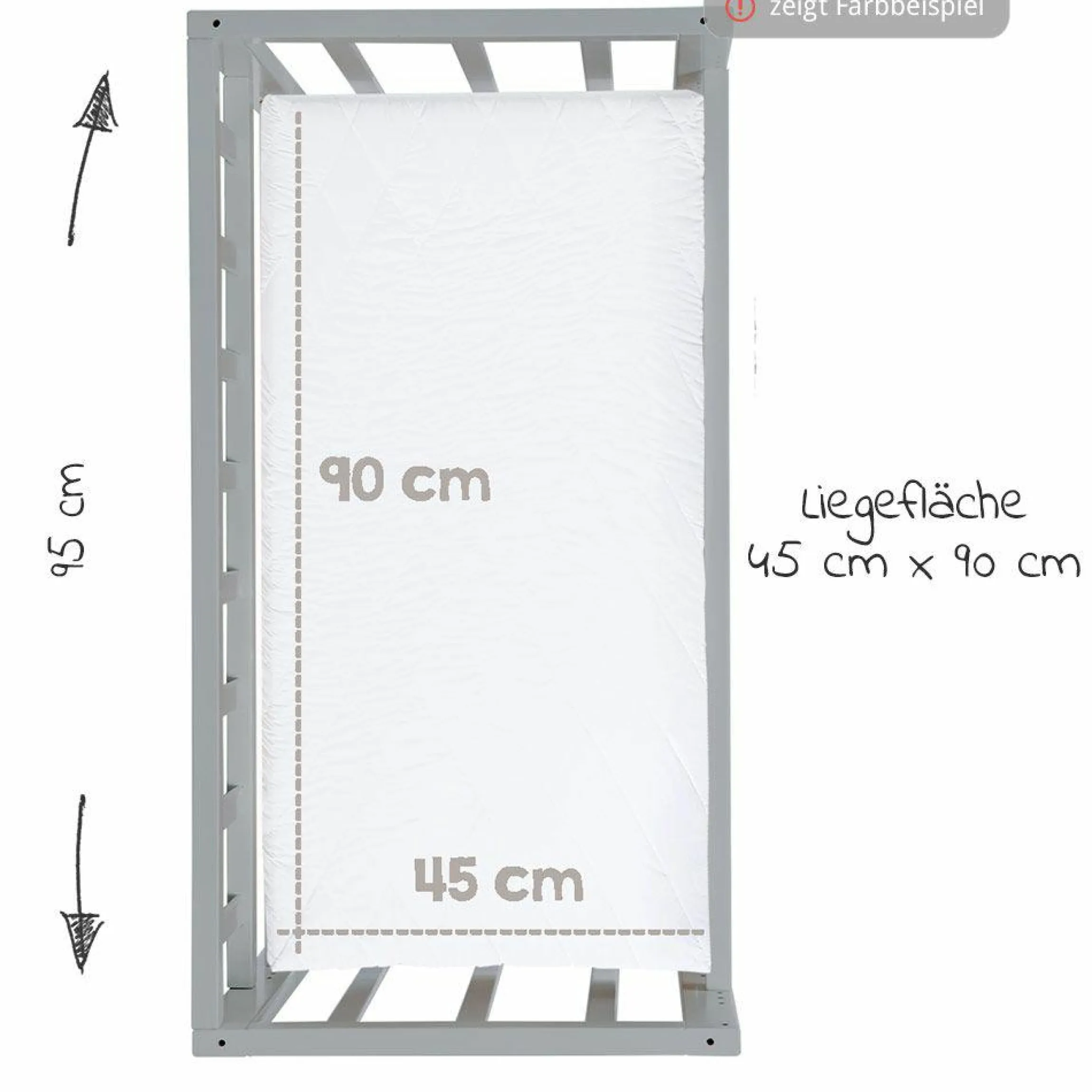 4in1 Stubenbett, Beistellbett, Wiege und Bank & Textile-Ausstattung - Liebhabär - Natur