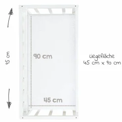4in1 Stubenbett, Beistellbett, Wiege und Bank & Textile-Ausstattung - Adam & Eule - Weiß