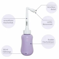 Intimdusche Mama 380 ml Füllmenge mit flexiblem Flaschekörper - Lila Weiß