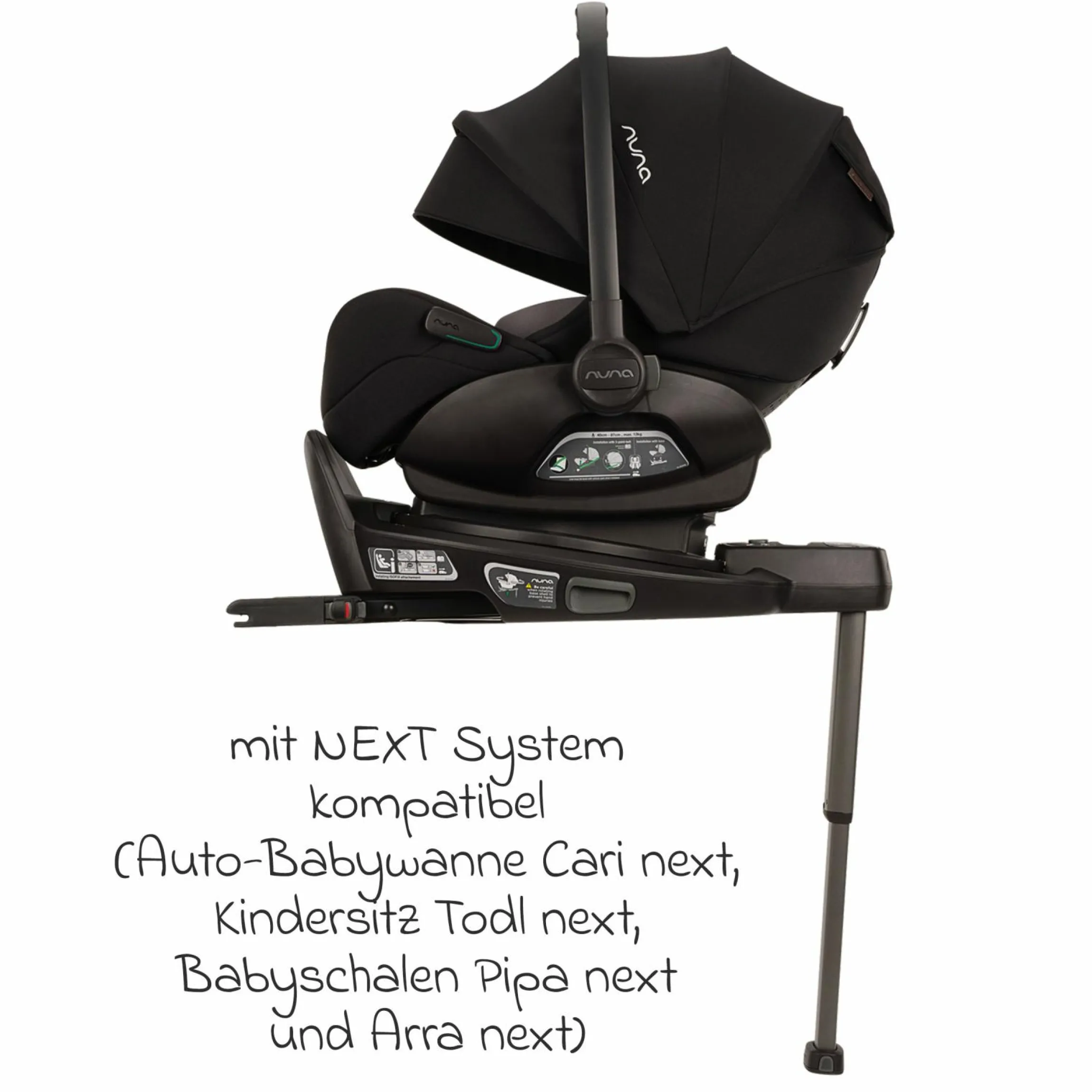 Isofix-Basisstation BASE Curv drehbar für Pipa next, Arra flex, Todl next, Cari next - Black - Kollektion 2025