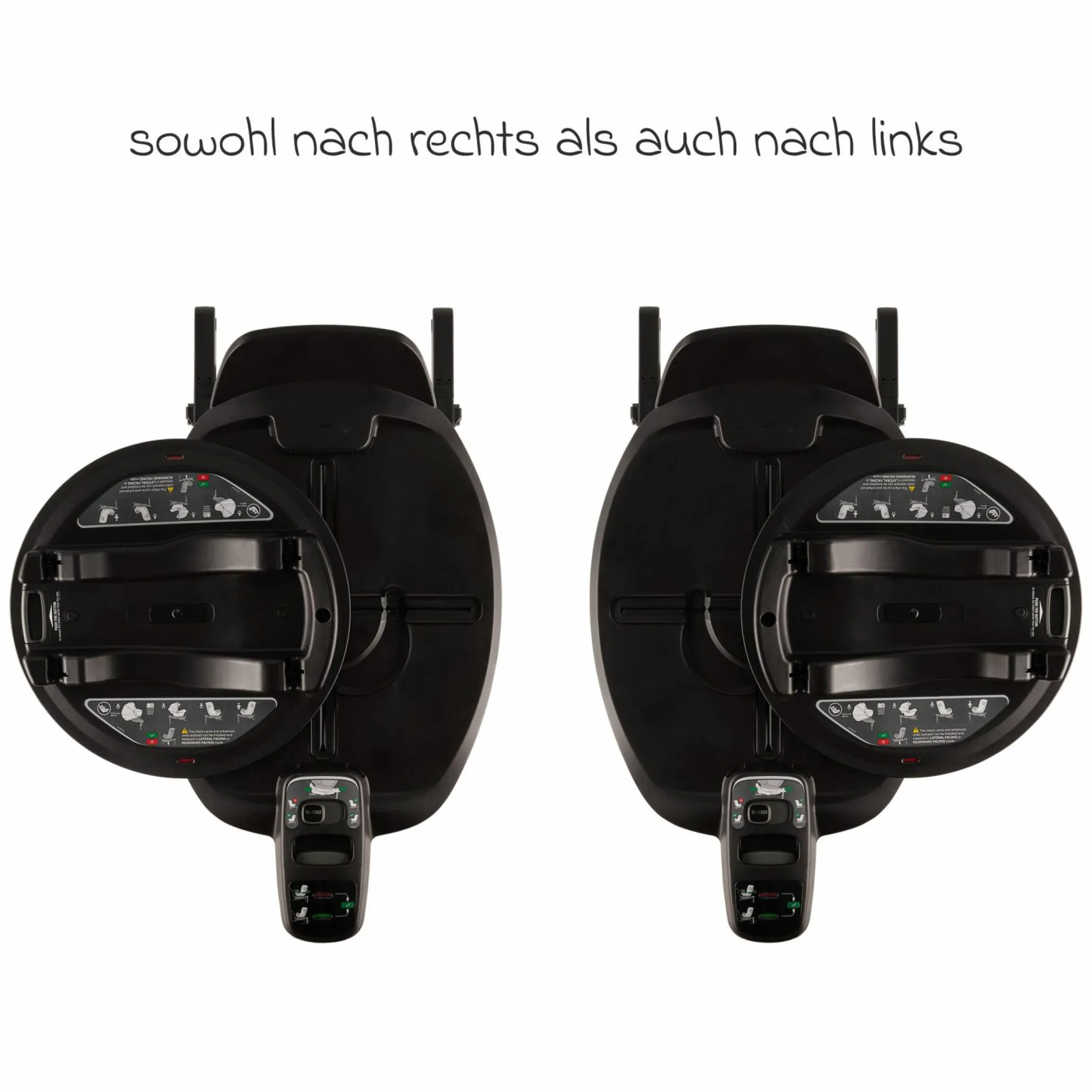 Isofix-Basisstation BASE Curv drehbar für Pipa next, Arra flex, Todl next, Cari next - Black - Kollektion 2025