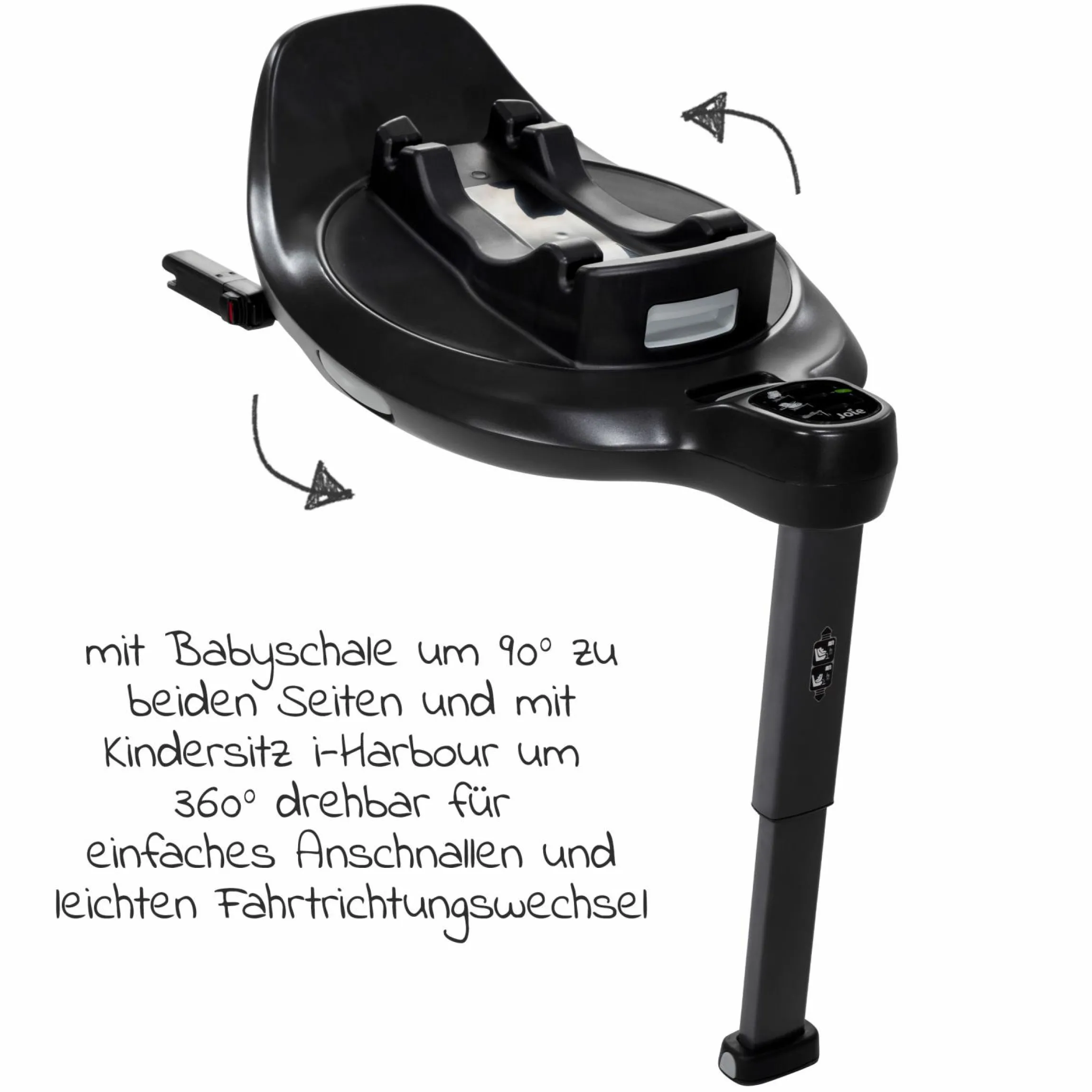 Isofix-Basisstation i-Base Encore drehbar für Calmi R129 / i-Level Recline / i-Jemini / i-Harbour - Signature - Black - Kollektion 2025