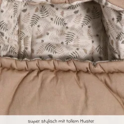 Jersey-Fußsack Small Hooded für Babyschalen und Babywannen - Butternut - Kollektion 2024