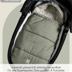 Jersey-Fußsack Small Hooded für Babyschalen und Babywannen - Butternut - Kollektion 2024