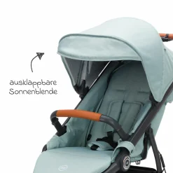 Jogger & Sportwagen Run bis 22 kg belastbar mit Lufträder, Knickschieber, Liegeposition & Handbremse - Salbei Melange