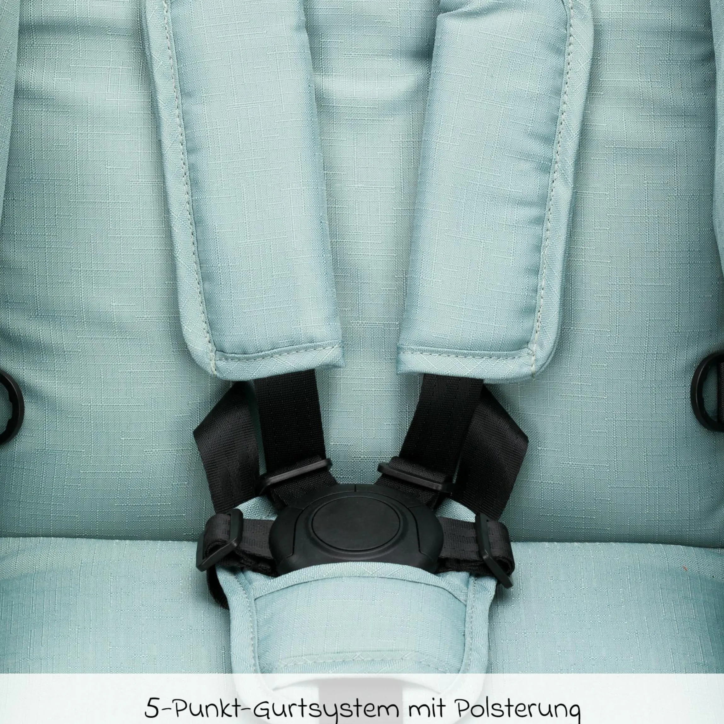 Jogger & Sportwagen Run mit Babywanne bis 22 kg belastbar mit Lufträder, Knickschieber, Liegeposition & Handbremse - Salbei Melange