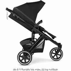 Jogger & Sportwagen Salsa 5 Run mit Sportzulassung, Luftbereifung, Sitzeinlage und Handbremse - Pure - Coal - Kollektion 2025